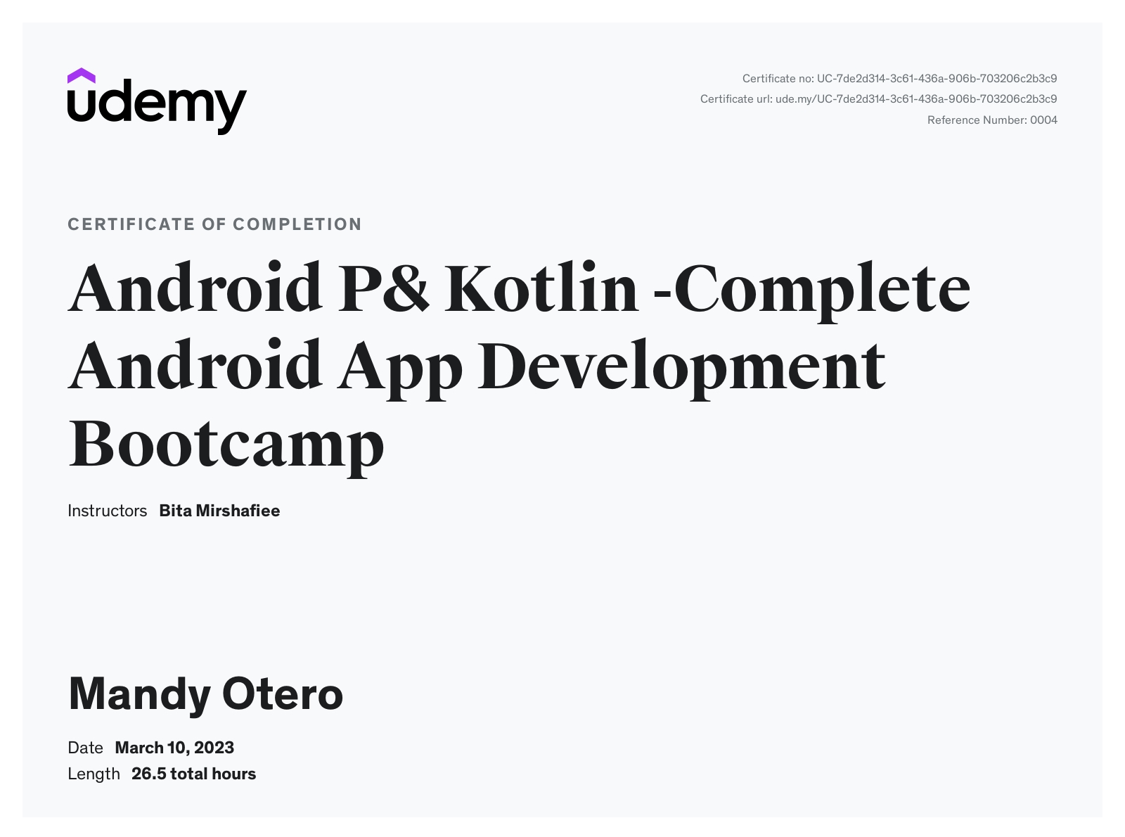 Kotlin Certificate